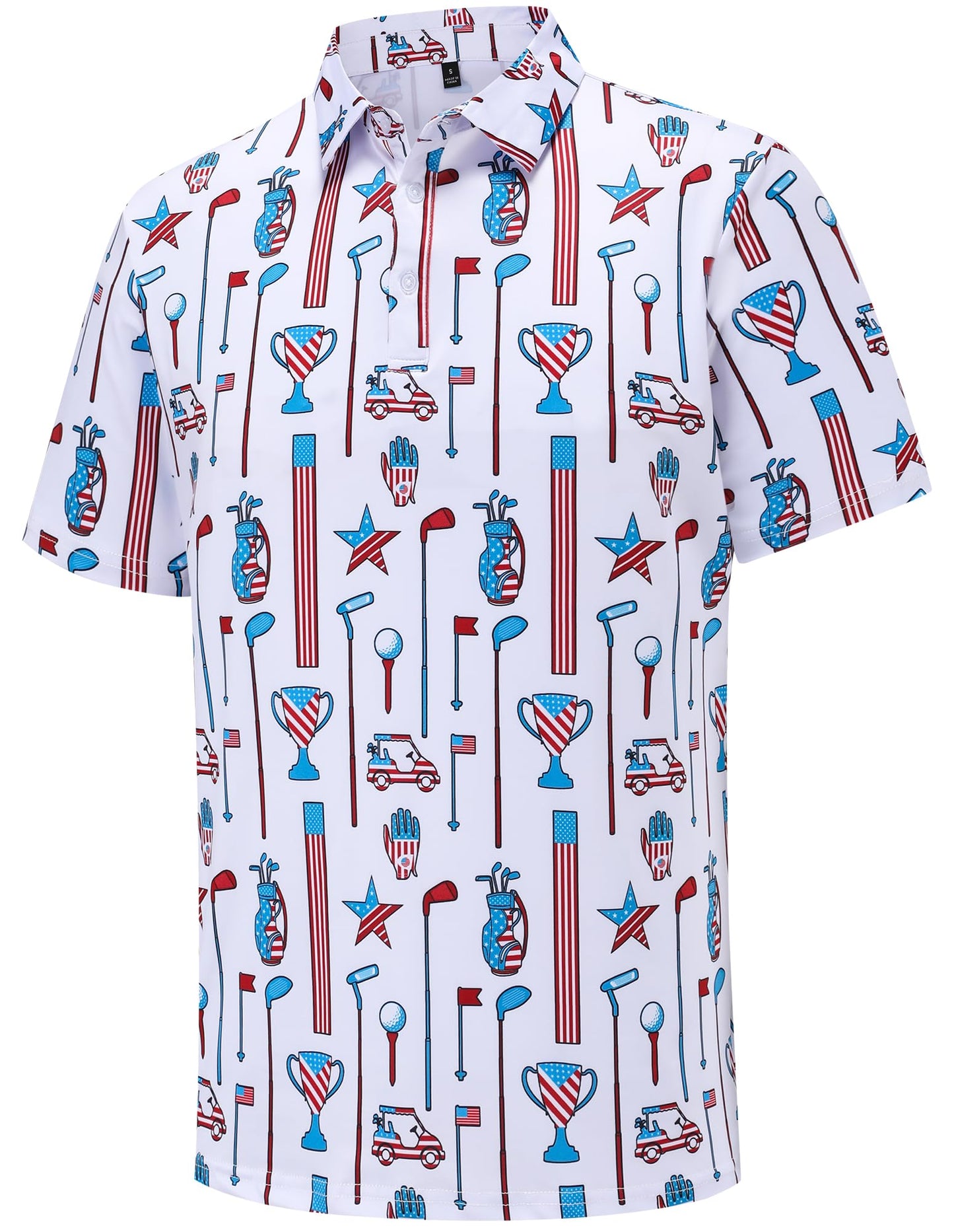 HOTMens Golf Polo Shirts Short Sleeve Moisture Wicking Dry Fit Performance Casual Funny Golf Polo Shirts for Men