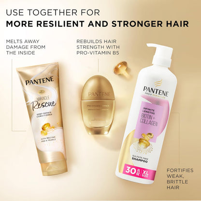 HOTPantene Miracle Rescue Deep Conditioner with Melting Pro-V Pearls - For Dry, Damaged, or Color-Treated Hair - Intense Moisture & Repair - 8.0 Oz