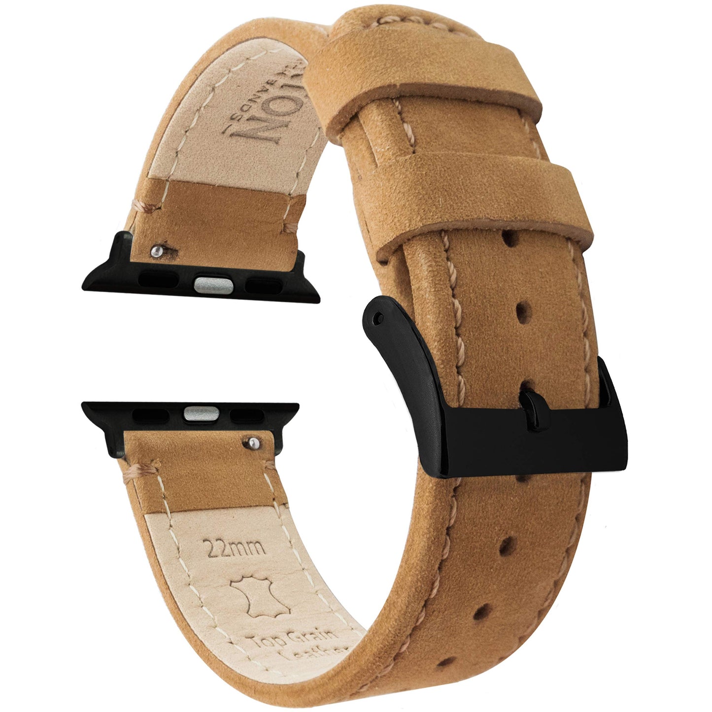 HOTBARTON WATCH BANDS - Top Grain Leather Watch Bands Compatible with Apple Watch Models - 1, 2, 3, 4, 5, 6, 7, 8, 9, 10, SE, Ultra & Ultra 2