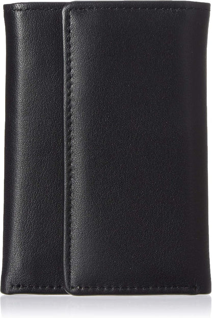 HOTRoyce Leather Trifold Key Case Organizer Wallet In Genuine Leather Tri-Fold Wallet, Tan