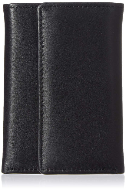 HOTRoyce Leather Trifold Key Case Organizer Wallet In Genuine Leather Tri-Fold Wallet, Tan