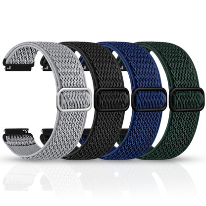 HOTEasuny 4 Pack Elastic 22mm 20mm 18mm Watch Band Compatible with Garmin Vivoactive 5/6 Watch Bands, Venu 3/4, Sport Quick Release Replacement Strap for Venu 3S/2S, Forerunner 165/265/255/55 Men Women