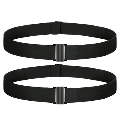 HOTTOURZOO No Show Invisible Belt for Women/Men Elastic Web Strap Waist Stretch Belt with Flat Buckle for Jeans Pants Dresses