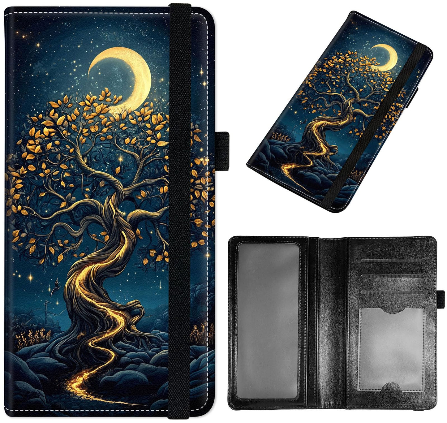 HOTCheckbook Cover for Men & Women, Slim PU Leather Checkbook Holder Wallet with RFID Blocking, Stylish and Durable, Dog Paw Prints Galaxy