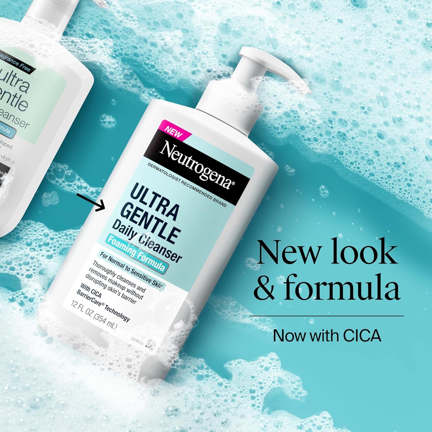 HOTNeutrogena Ultra Gentle Foaming Facial Cleanser, Fragrance Free Hydrating Face Wash for Sensitive Skin, Daily Non Over Drying Makeup Remover, Hypoallergenic, Soap & Dye Free, Non-Comedogenic, 16 Fl Oz