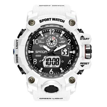 HOTKXAITO Men's Watches Sports Outdoor Waterproof Military Wrist Watch Date Multi Function Tactics LED Alarm Stopwatch