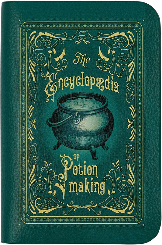 HOTWell Read Company Unisex Faux Leather Wallet Purse, The Encyclopedia of Potion Making, Dark Green, Lightweight, Zip-Around Closure