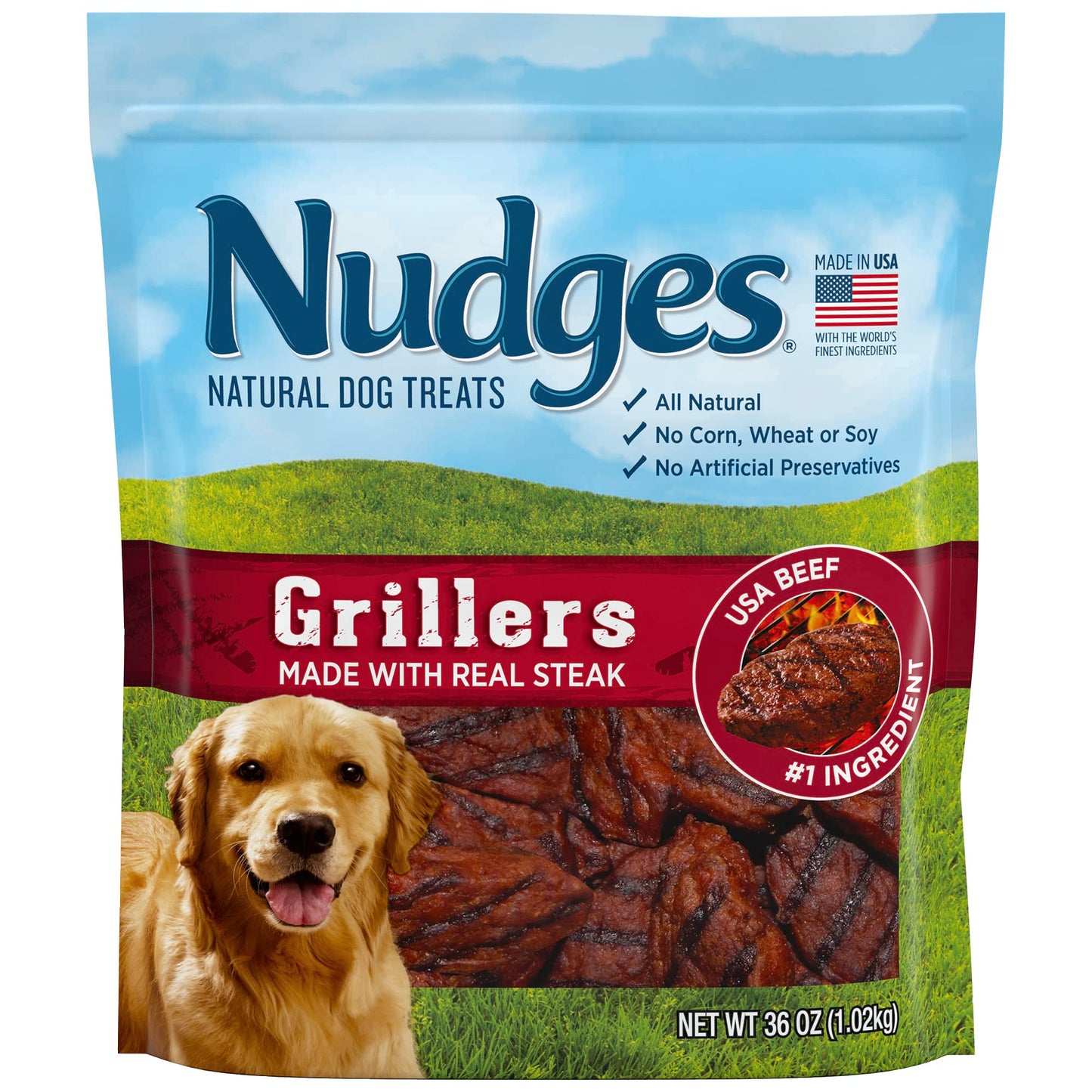 HOTBlue Buffalo Nudges Chicken Homestyle Natural Dog Treats, Pot-Pie-Inspired Recipe, Healthy Reward or Training Treat, Made in the USA with Real Chicken, No Artificial Preservatives, 16 oz.