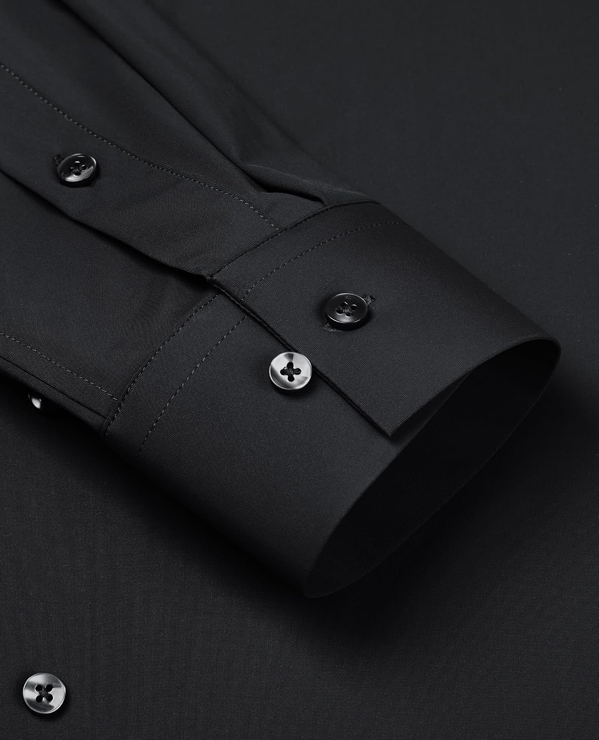 HOTLion Nardo Stretch Mens Dress Shirts Long Sleeve Slim Fit Dress Shirts for Men Muscle Fit Wrinkle Free Button Down Shirt