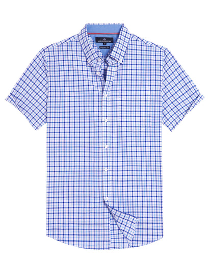 HOTAlimens & Gentle Plaid Mens Short Sleeve Button Down Shirts with Pocket | Lightweight,Button-Down Collar,Regular Fit,Excellent Colors,Breathable,Casual,Cotton Blend,Easy Care