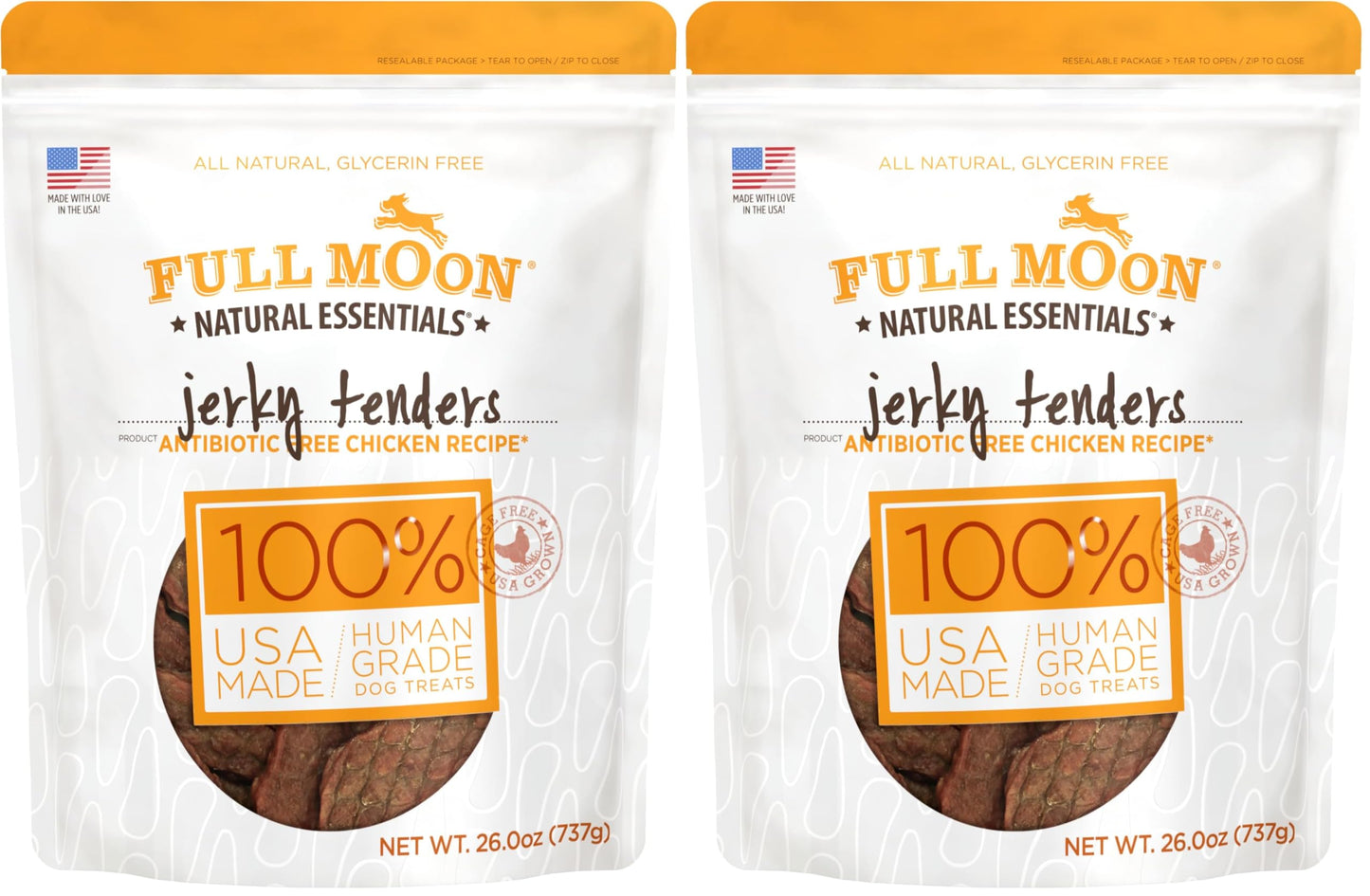 HOTFull Moon All Natural Essentials Beef Jerky Tenders Free Range Human Grade 24 oz