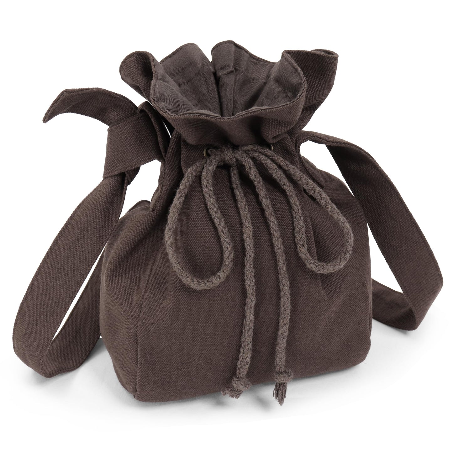 HOTFURPHI Medieval Drawstring Shoulder Bag Renaissance Canvas Dice Bag Coin Purse Ren Faire Costume Accessories