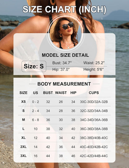 HOTBlooming Jelly Womens High Waisted Bikini Sets Drawstring Tummy Control Swimsuits Crisscross Tie Back Bathing Suit
