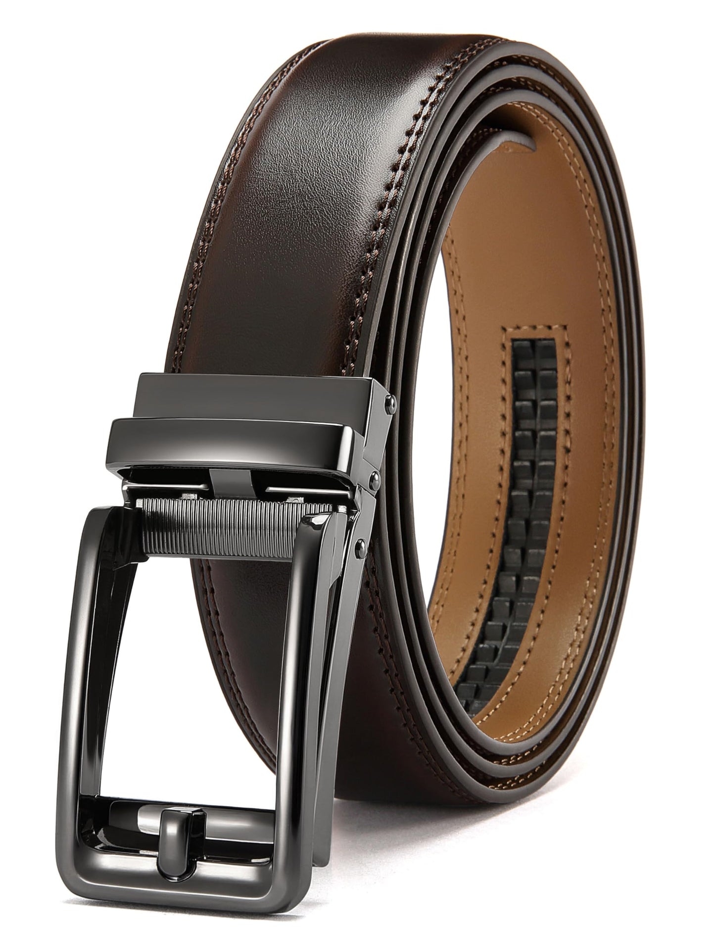 HOTCHAOREN Click Belts for Men - Mens Ratchet Belt 1 3/8" for Dress Pants - Perfect Companion to Men's Oxfords