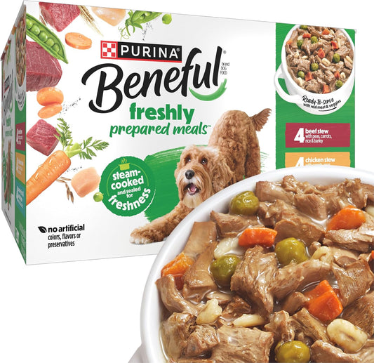 HOTPurina Beneful Gravy Wet Dog Food Variety Pack, Prepared Meals Stew - (12) 10 oz. Tubs
