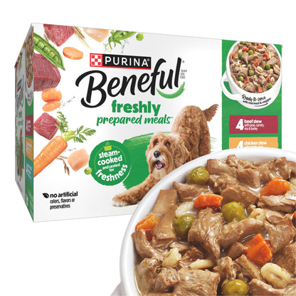 HOTPurina Beneful Gravy Wet Dog Food Variety Pack, Prepared Meals Stew - (12) 10 oz. Tubs