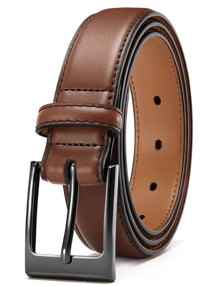 HOTCHAOREN Mens Belts Leather Gift for Men - Ideal Match for Mens Dress Shoes