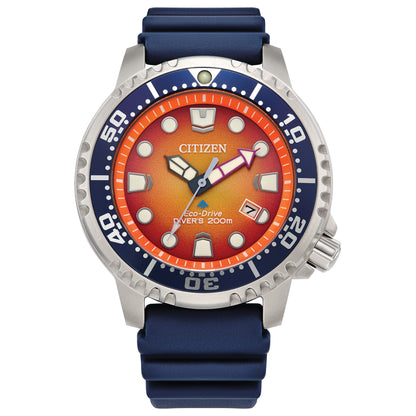 HOTCitizen Promaster Dive Eco-Drive Watch, 3-Hand Date, ISO Certified, Luminous Hands and Markers, Rotating Bezel