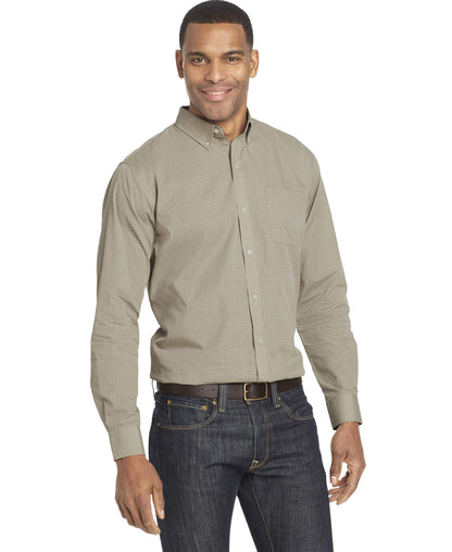 HOTVan Heusen Men's Regular Fit Oxford Solid Buttondown Collar Dress Shirt