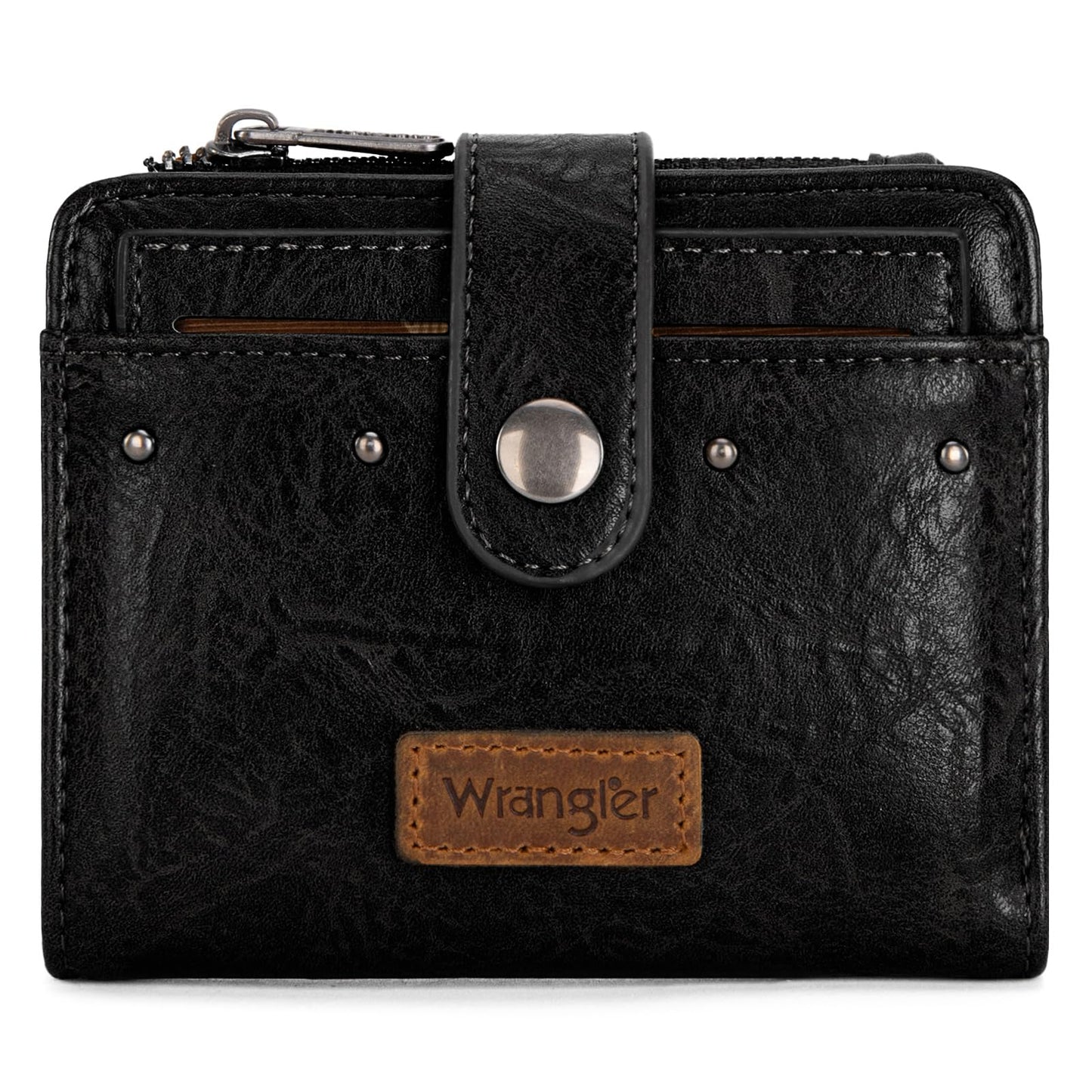 HOTMontana West X Wrangler Small Womens Wallet Leopard Print Women's Wallets, Card Cases & Money Organizers Small Bifold Card Wallet with Removable ID Window
