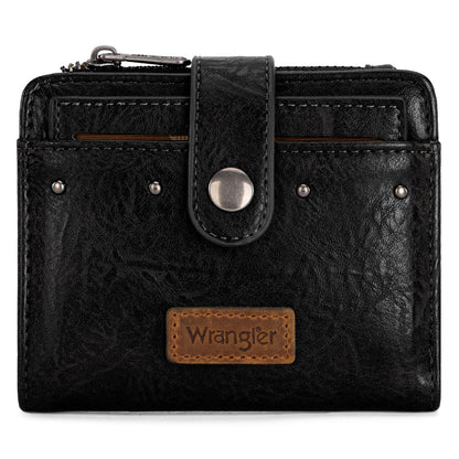 HOTMontana West X Wrangler Small Womens Wallet Leopard Print Women's Wallets, Card Cases & Money Organizers Small Bifold Card Wallet with Removable ID Window
