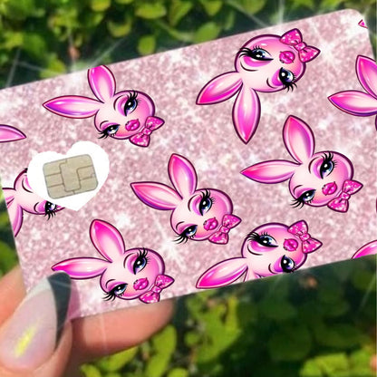 HOTExotixCard The Original Reflective Sticker Ultra Bling Debit - Credit Card Shiny Skin Removable Cover Especially Bright Back Information Card Cover Silver Heart ExotixLuv Luxury (Bow Pink Hot)