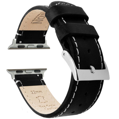 HOTBARTON WATCH BANDS - Top Grain Leather Watch Bands Compatible with Apple Watch Models - 1, 2, 3, 4, 5, 6, 7, 8, 9, 10, SE, Ultra & Ultra 2