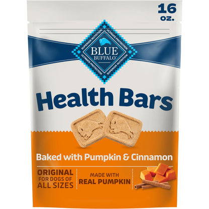 HOTBlue Buffalo Health Bars Apples & Yogurt Crunchy Dog Biscuits, Oven-Baked with Real Apples & Natural Ingredients, Healthy Dog Treats with No Artificial Flavors or Preservatives, Jumbo Box 3.5 lbs.