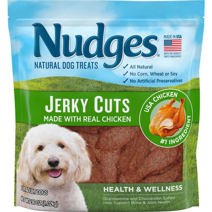 HOTBlue Buffalo Nudges Chicken Jerky Bites Natural Dog Treats, Tender & Meaty Dog Snacks, Healthy Reward or Training Treat, Made in the USA with Real Chicken, No Artificial Preservatives, 16 oz.