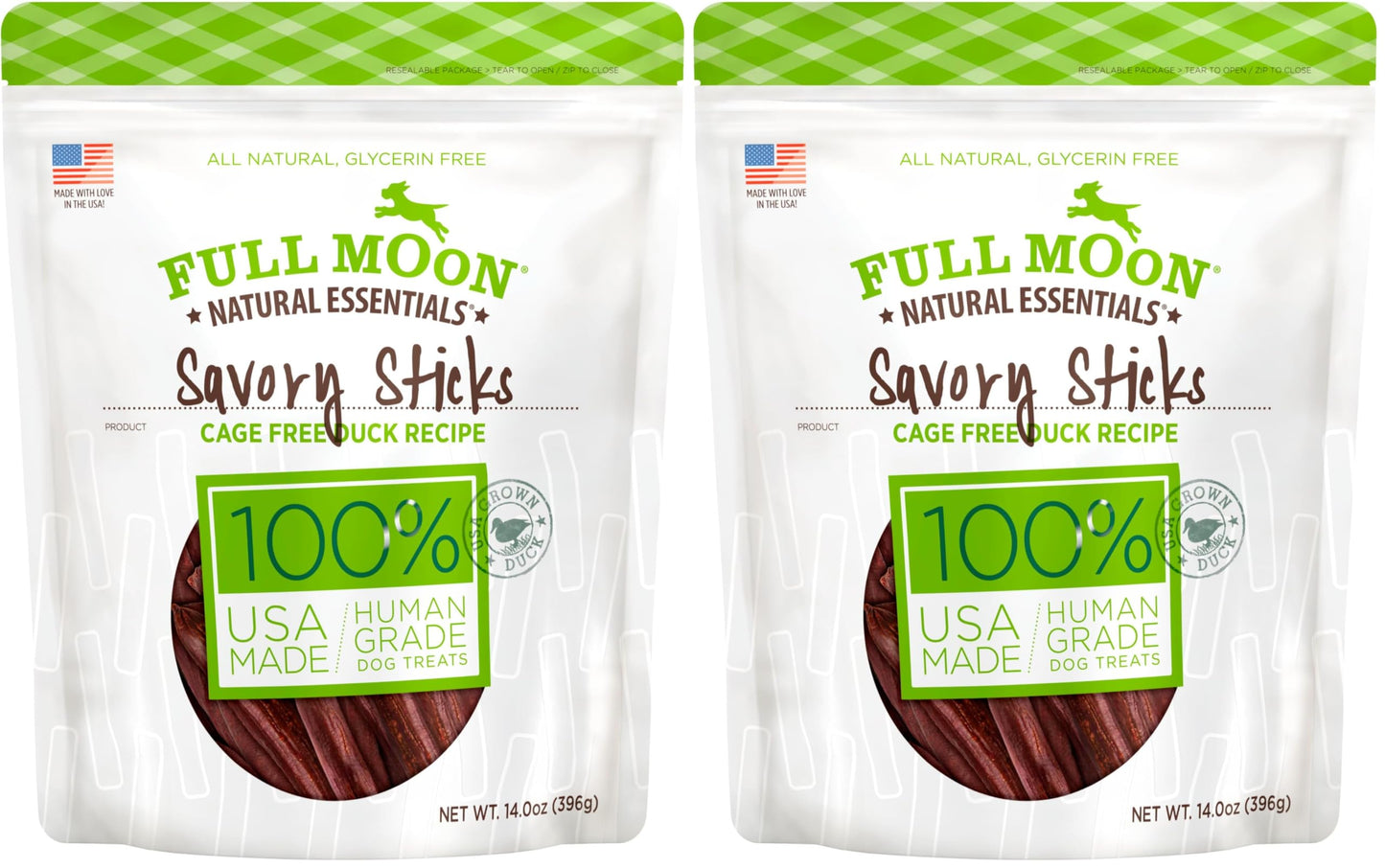 HOTFull Moon All Natural Human Grade Dog Treats, Essential Beef Savory Sticks, 22 Ounce, 1.375 Pound (Pack of 1)