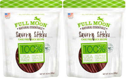 HOTFull Moon All Natural Human Grade Dog Treats, Essential Beef Savory Sticks, 22 Ounce, 1.375 Pound (Pack of 1)