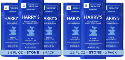 HOTHarry's Extra-Strength Antiperspirant Deodorant, Sweat & Odor Control Antiperspirant for Men, Variety Pack - Stone, Redwood, Wildlands, 2.5 oz Pack of 3