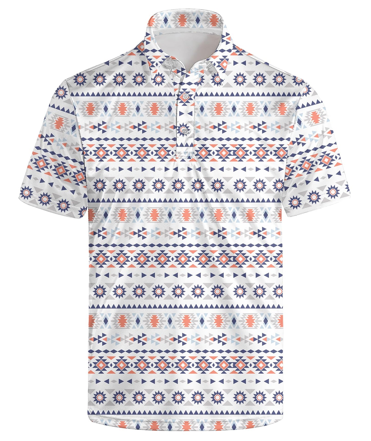 HOTGolf Polo Shirts for Men Funny Print Quick Dry Short Sleeve Performance Golf Shirts Moisture Wicking Polo Shirts
