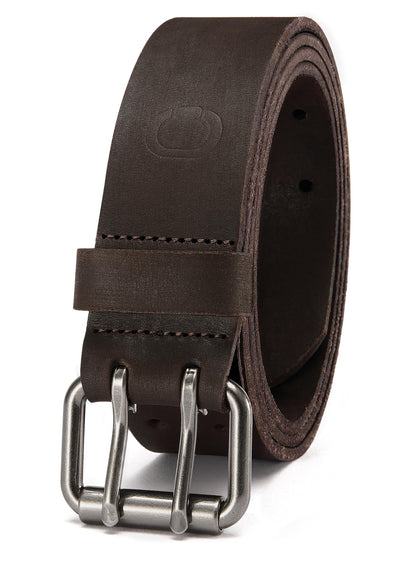 HOTCHAOREN Work Belts for Men, Leather Belt Heavy Duty for Daily Wear | Genuine Leather, Solid Buckle, Casual Wear, Everyday Dress, Gift Box
