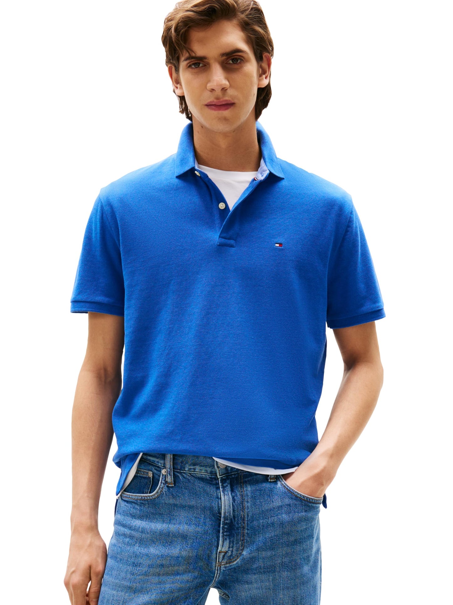 HOTTommy Hilfiger Men's Short Sleeve Cotton Pique Polo Shirt in Classic Fit