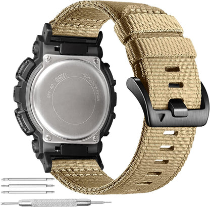 HOTAbanen Rugged Nylon Watch Band for Casio gshock DW-5600/8900, Adjustable Sports Wrist Strap for GA-100/GW-B5600/GB-5600 /GW-6900