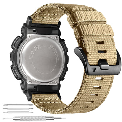 HOTAbanen Rugged Nylon Watch Band for Casio gshock DW-5600/8900, Adjustable Sports Wrist Strap for GA-100/GW-B5600/GB-5600 /GW-6900
