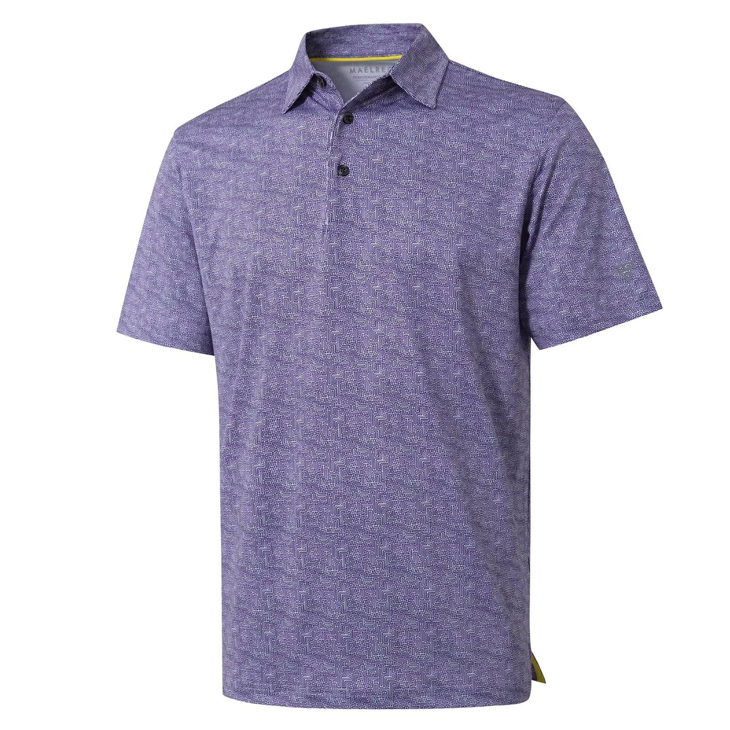 HOTGolf Shirts for Men Dry Fit Short Sleeve Print Performance Moisture Wicking Polo Shirt