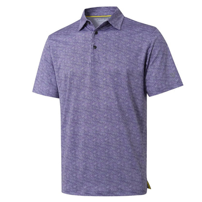 HOTGolf Shirts for Men Dry Fit Short Sleeve Print Performance Moisture Wicking Polo Shirt