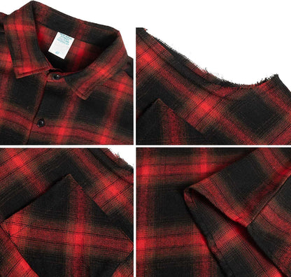 HOTMen's Sleeveless Flannel Shirt - Plaid Design for Summer Wear Casual Button-Down Shirts