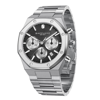 HOTSAPPHERO Mens Watches Stainless Steel Quartz Watch for Men Waterproof Date Clock Fashion Business Wristwatch Gift for Men