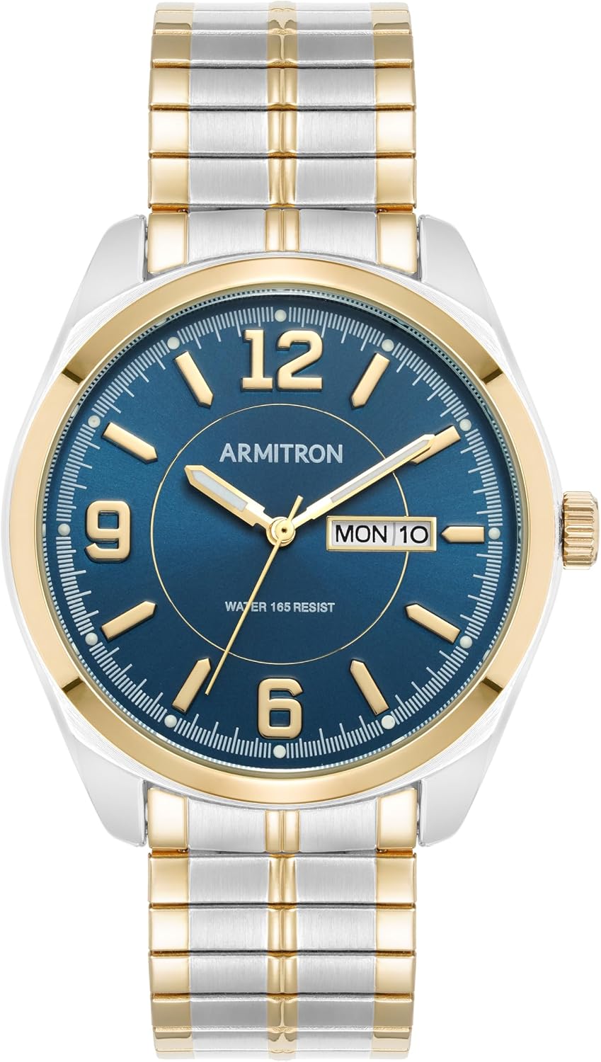 HOTArmitron Men's Day-Date Function Expansion Band Watch, 20-4591