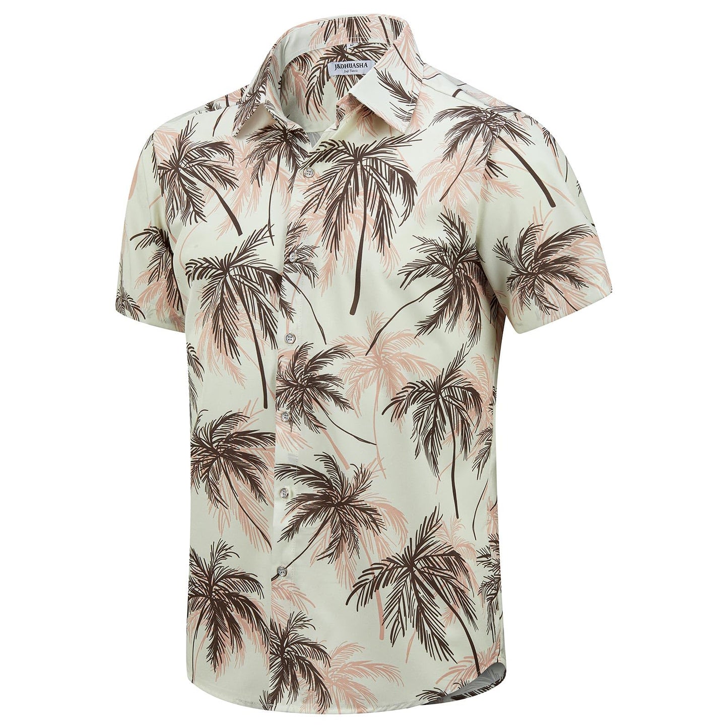 HOTJ&DHUASHA Men's Hawaiian Shirts Casual Button Down Short Sleeve Beach Tropical Aloha Shirt