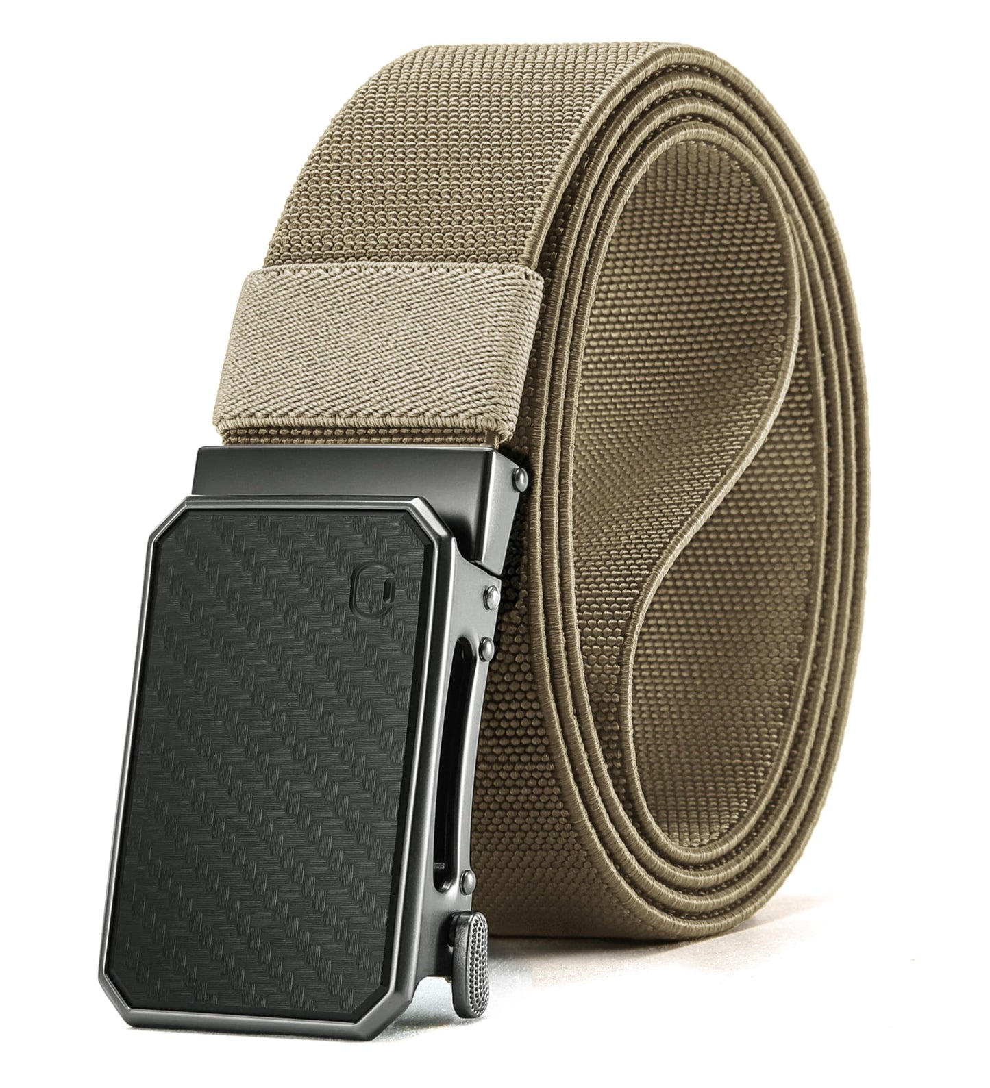 HOTCHAOREN Mens Ratchet Belt – 1.5" Stretch Nylon Belts for Casual, Work, Golf – Adjustable Fit for Everyday Comfort