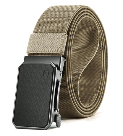 HOTCHAOREN Mens Ratchet Belt – 1.5" Stretch Nylon Belts for Casual, Work, Golf – Adjustable Fit for Everyday Comfort