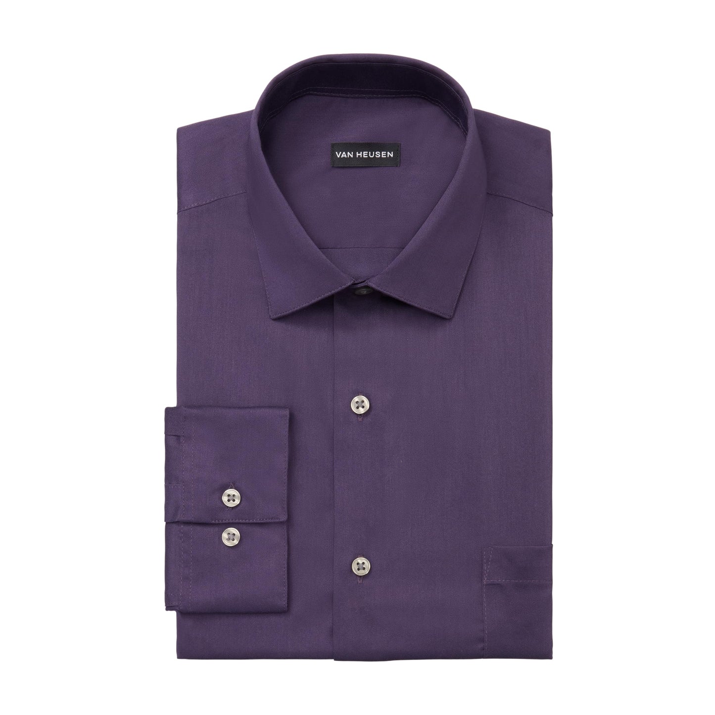 HOTVan Heusen Men's Dress Shirt Regular Fit Ultra Wrinkle Free Flex Collar Stretch Solid