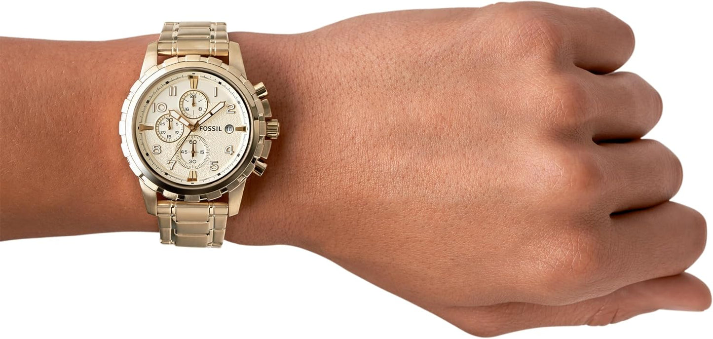 HOTFossil Men's Watch, Dean Quartz Stainless Steel Chronograph Watch for Men