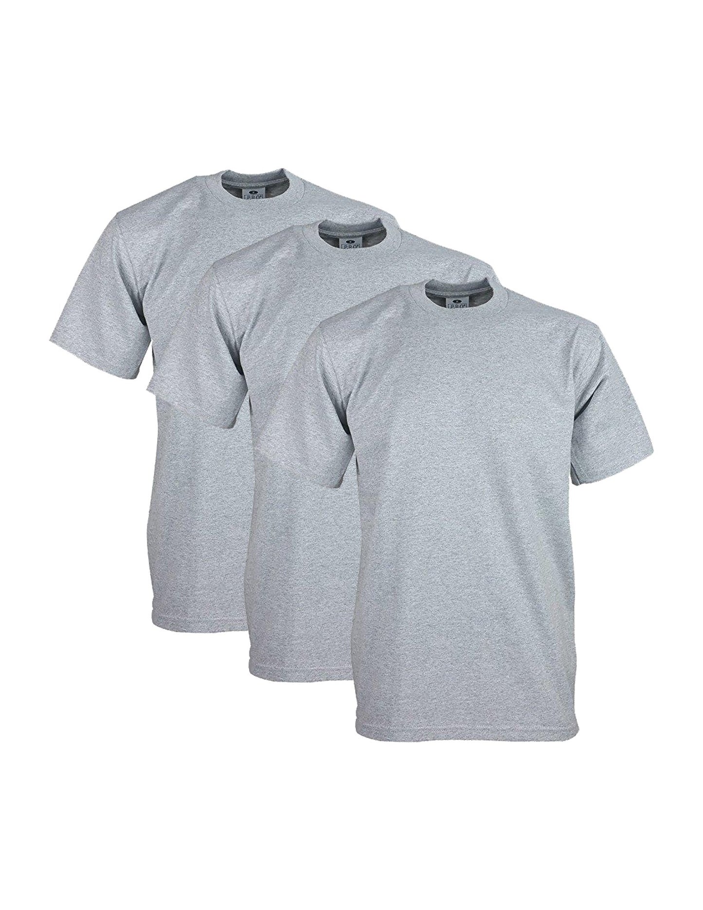 HOTPro Club Men's 3-Pack Heavyweight Cotton Short Sleeve Crew Neck T-Shirt