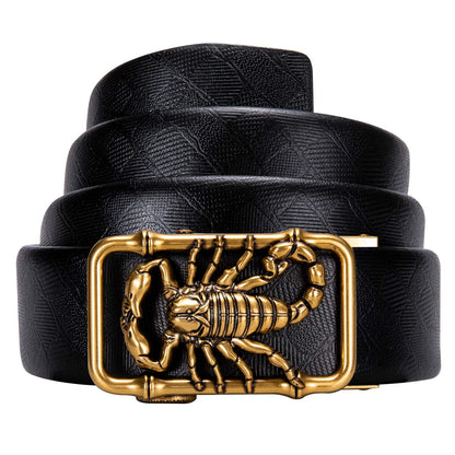 HOTDubulle Designer Mens Belts, Sliding Automatic Buckle Ratchet Dress Belt TOP Genuine Leather Strap Gifts