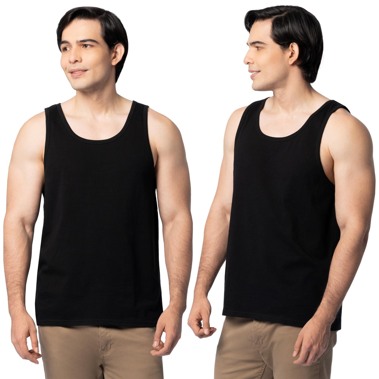 HOTFruit of the Loom Men's Eversoft Cotton Sleeveless T Shirts, Breathable & Moisture Wicking with Odor Control, Sizes S-4X
